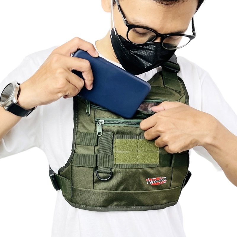 TAS DADA PRIA TACTICAL GREEN ARMY ORIGINAL NR-59 / TAS DADA ROMPI PRIA ORIGINAL / CHEST RIG BAG / TAS DADA TACTICAL PRIA ORIGINAL NR-59 GREEN ARMY