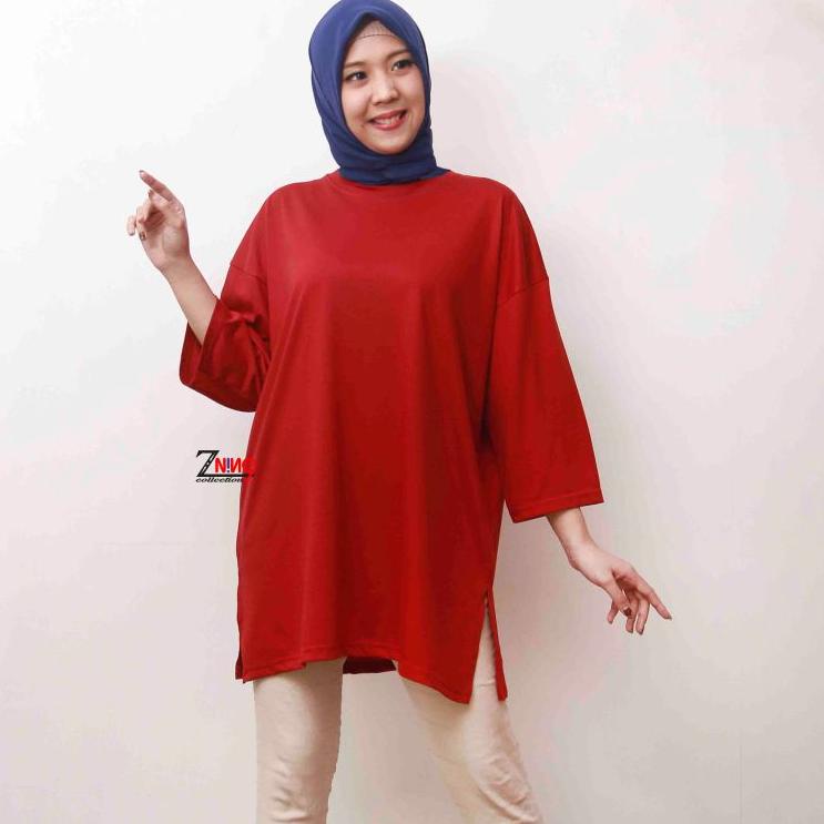 Terlaris OVERSIZE HIJAB POLOS / KAOS POLOS OVERSIZE / OVERSIZE WANITA BASIC