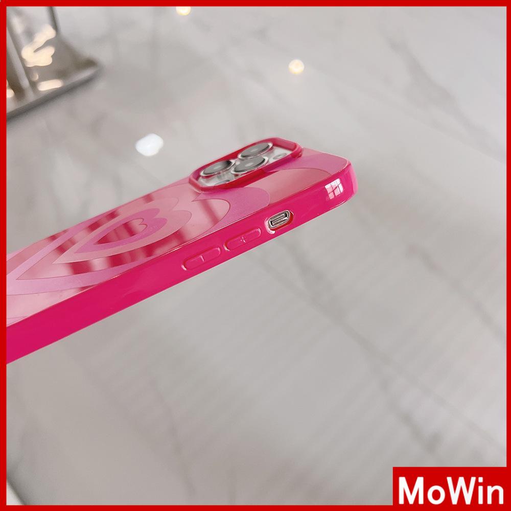 For iPhone 14 Pro Max iPhone Case TPU Silicone Soft Case Rose Pink Glossy Candy Case Shockproof Protection Camera Compatible For iPhone 13 Pro Max 12 Pro Max 11 7plus xr xs max