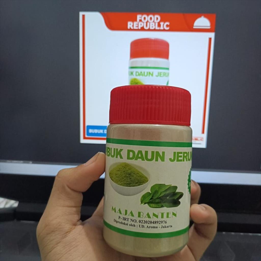 Daun Jeruk Bubuk Murni Maja Banten Botol 70 gr Pure Lime Leaves Powder