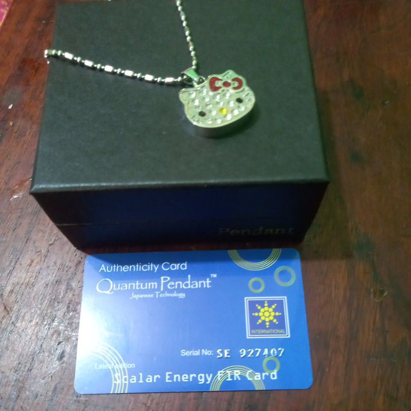 Kalung Pendant scalar energy melancarkan peredaran darah kalung liontin Hello Kitty