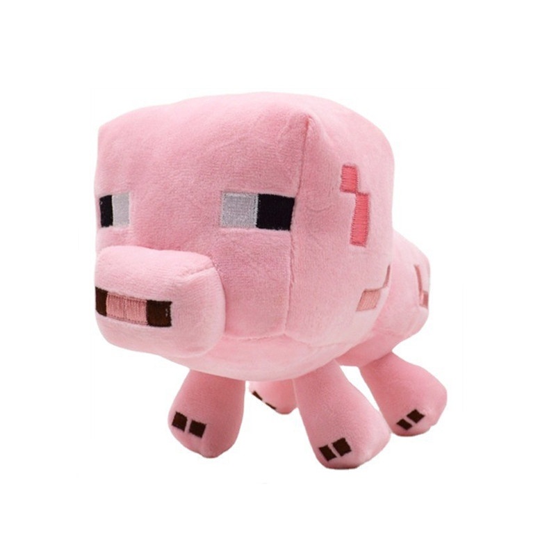 1pc Mainan Boneka Stuffed Plush Minecraft Enderman Ocelot Babi Domba Kelelawar Laba-Laba Serigala