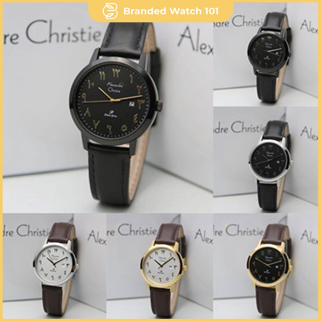 ORIGINAL Jam Tangan Wanita Alexandre Christie Leather AC 1024 / AC1024 / 1024 Garansi Resmi 1 Tahun.