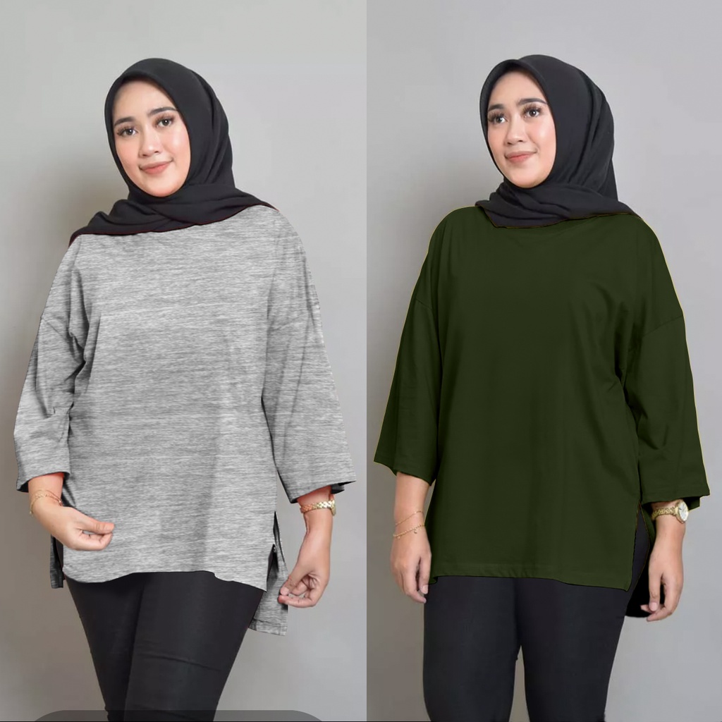 GR ATASAN BASIC OVERSIZE KOREAN TOP KAOS JUMBO LD 135 TUNIK BABYTERRY PREMIUM SR570
