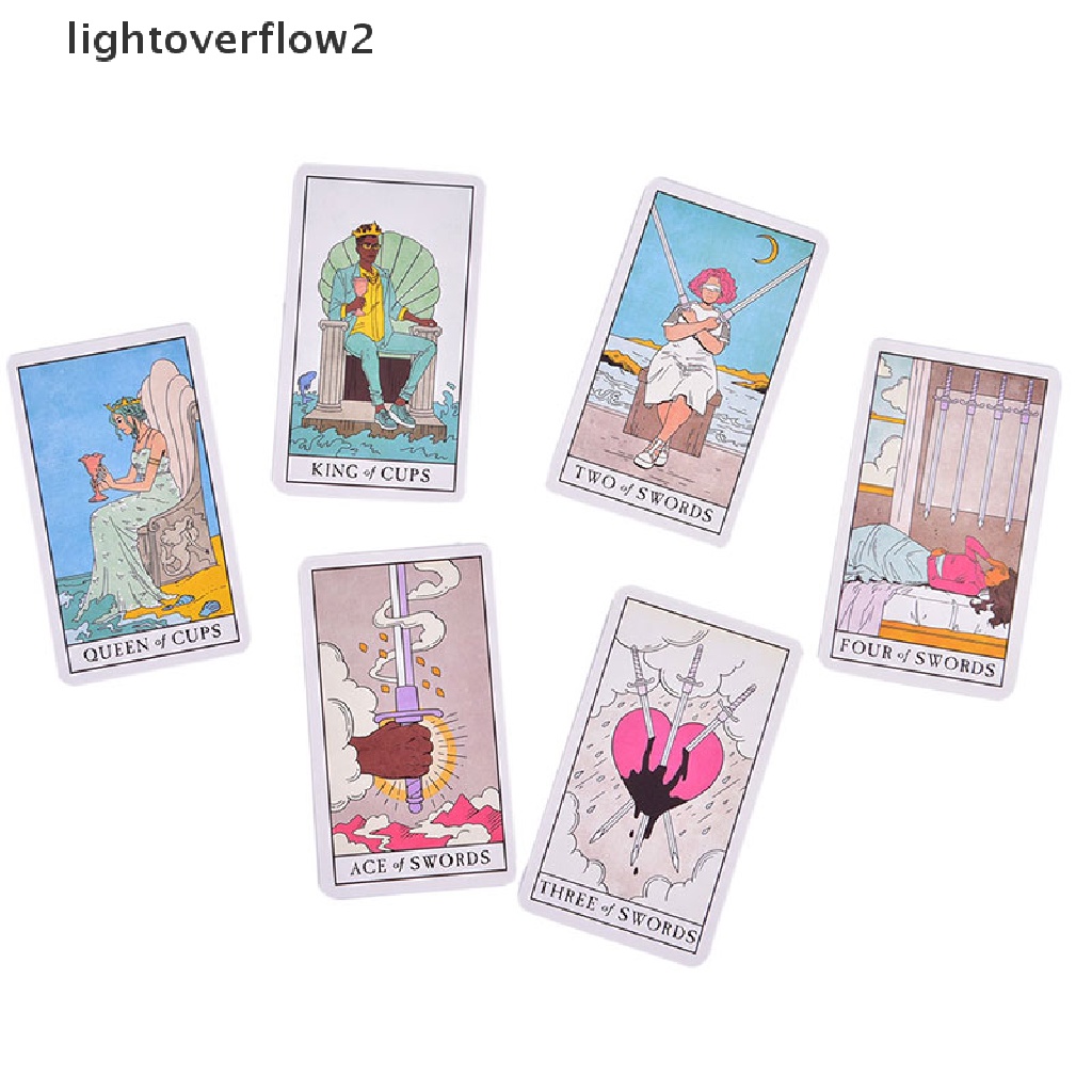 (lightoverflow2) Kartu Tarot Gambar Penyihir Modern Untuk Hadiah / Pesta