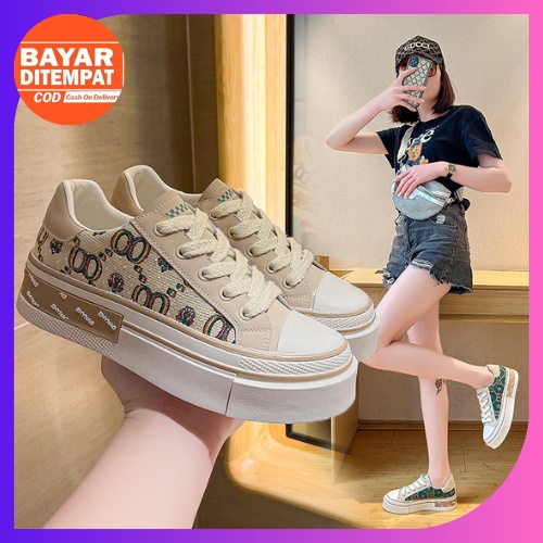 KZT-SW332 'FREE BOX' Sepatu Sneakers Wanita &quot;NARA&quot; Sport Shoes Terbaru COD Murah