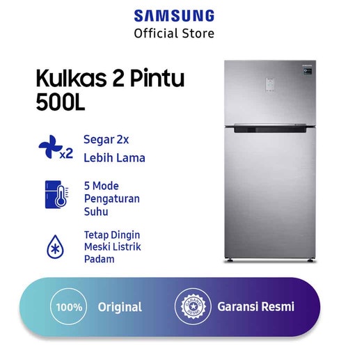 SAMSUNG RT50K6241S8 Kulkas 2 Pintu Inverter Twin Cooling 500L RT50K RT50