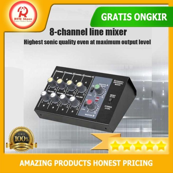 Mixer Mic Karaoke Portable Ammoon Console Karaoke Mixer 8