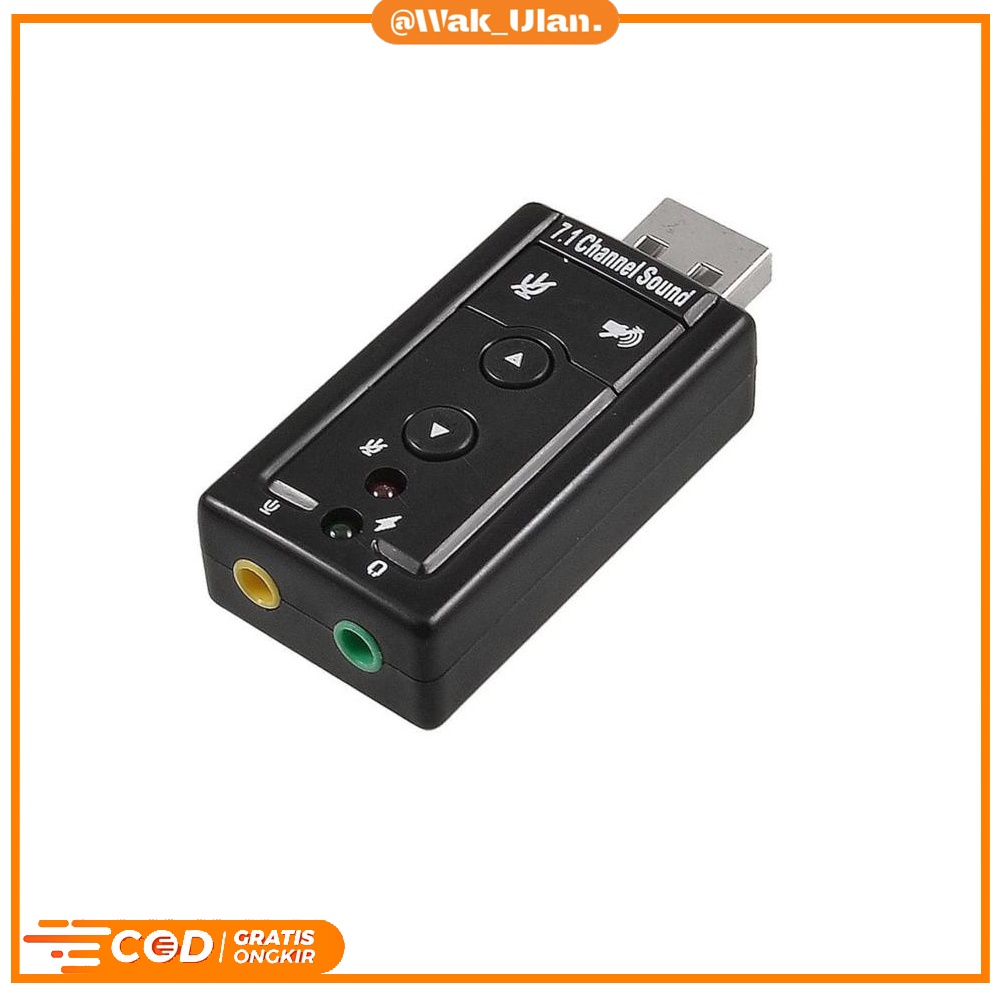 Alat Conector Konektor Converter Konverter Adapter Usb To Sound Card 7.1 Channel