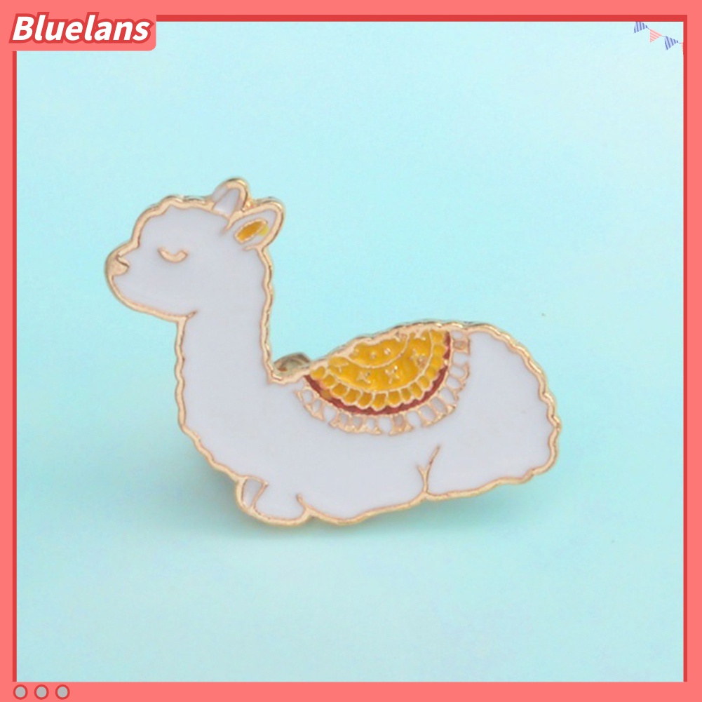 Bros Pin Enamel Bentuk Kartun Hewan Alpaca Untuk Wanita