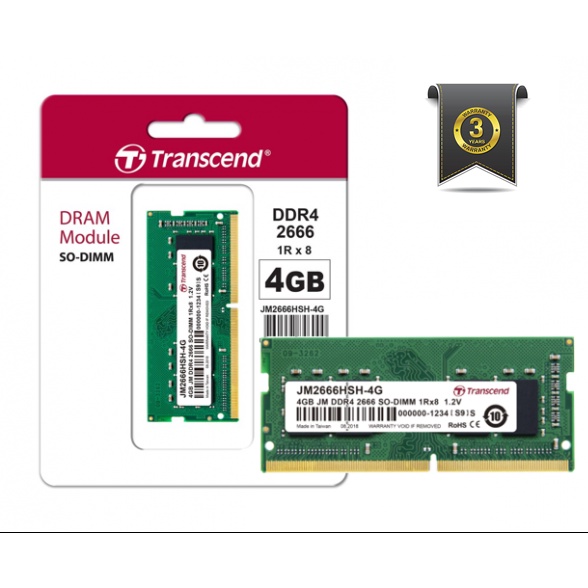 Transcend SO-DIMM JETRAM DDR4 4GB/8GB/16GB 3200 NOTEBOOK RAM