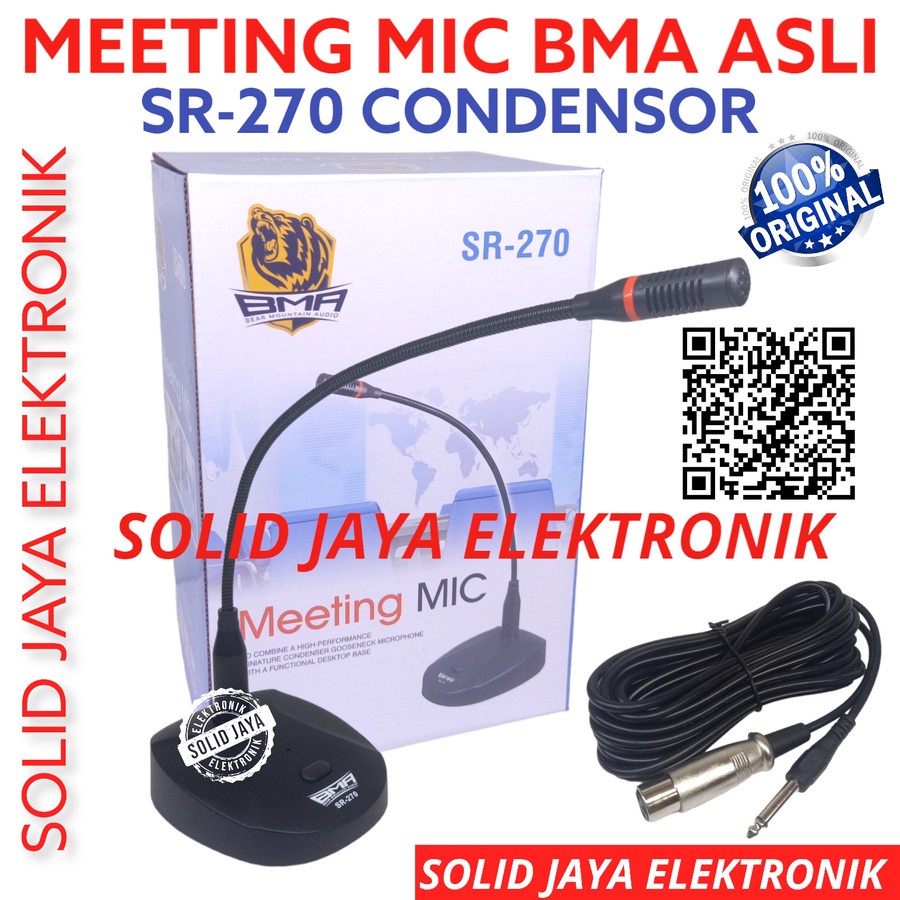 MEETING MIC BMA SR270 RAPAT METING MEJA MICROPHONE MIK SR-270 SR 270 CONDENSOR KONDENSOR MIKROPON MIKROPHONE MIK MEJA MIMBAR SR 270 METING RAPAT MI SR270 AUDIO PRODUK BMA ASLI ORI ORIGINAL