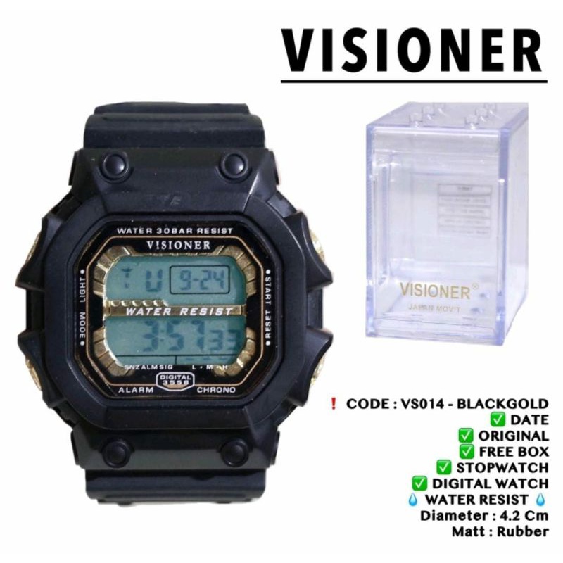 Water Resistant!!! Jam Tangan Visioner Jam Tangan Digital Led Jam Tangan Pria Outdoor Bisa Bayar Ditempat