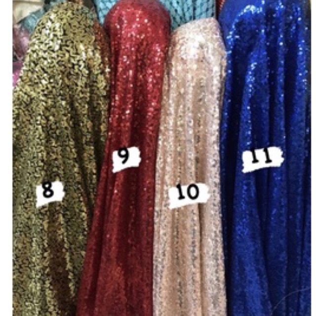 Sequin/Bahan sequin/Kain Sequin/maron