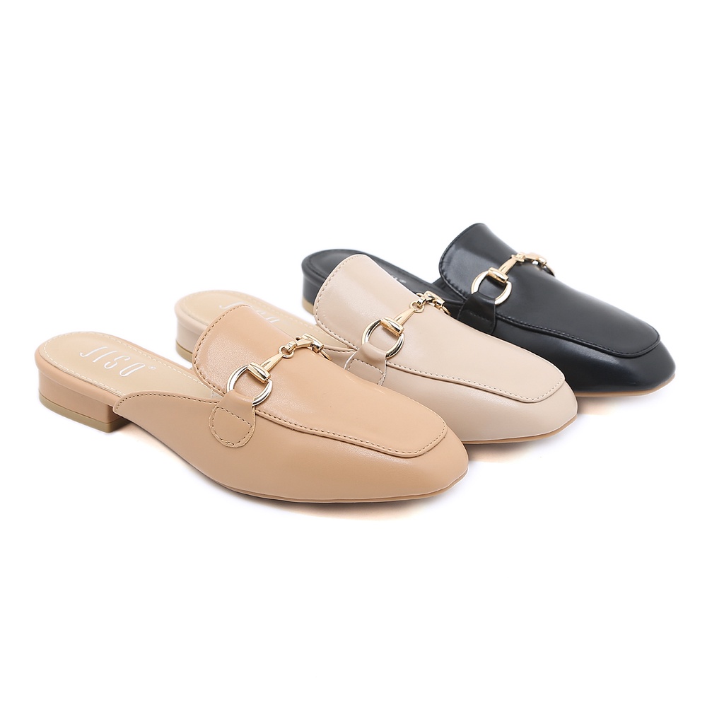 JISO RYONA SANDRA-34 Sepatu Sandal Mules Wanita 3cm Import Premium