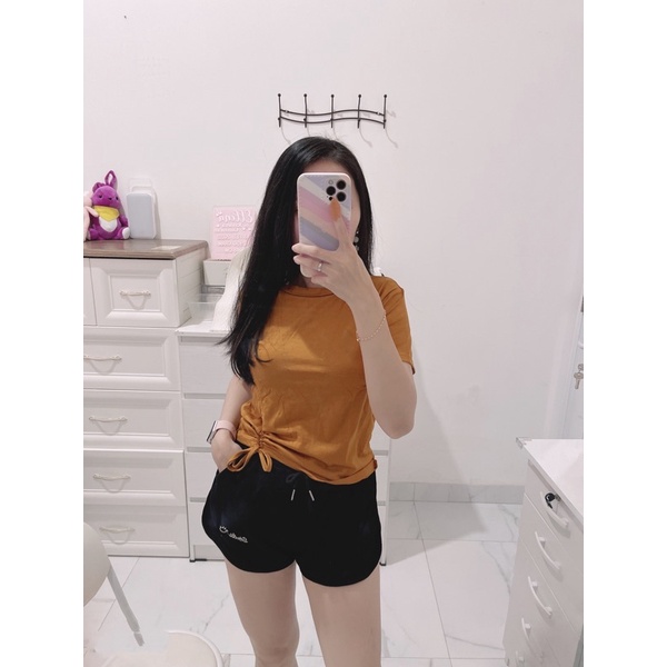 Atasan polos serut samping | croptop serut samping wanita | atasan fashion korean wanita | aquarius boutique89
