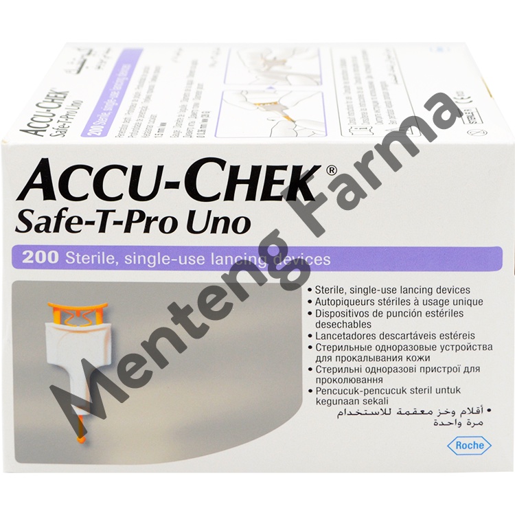 Accu-Chek Safe T Pro Uno 200 Pcs - Jarum Lancet Steril