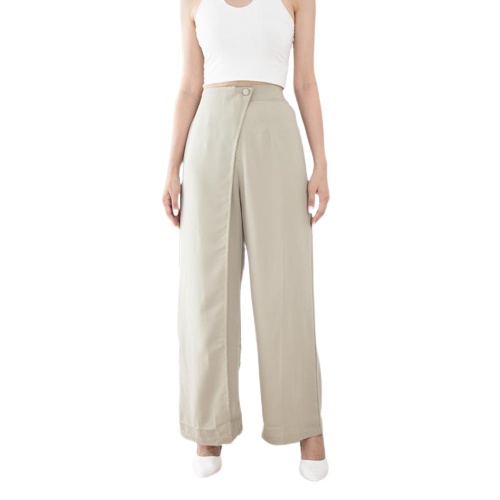 ZASKIYA - Overlap Cullote Pants / Celana Kulot Yeli Wanita Cringkel Premium