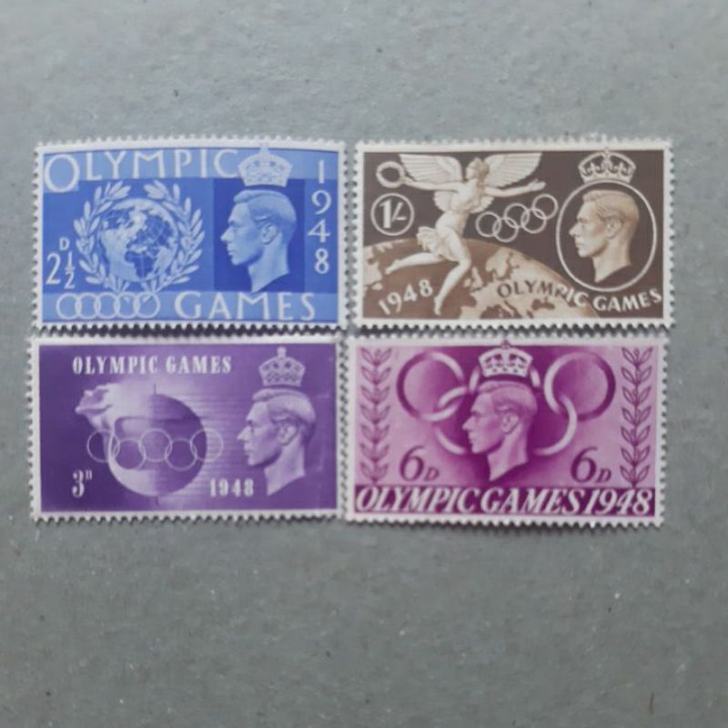 

Perangko Inggris Olympic Games 1948 set 4 prangko