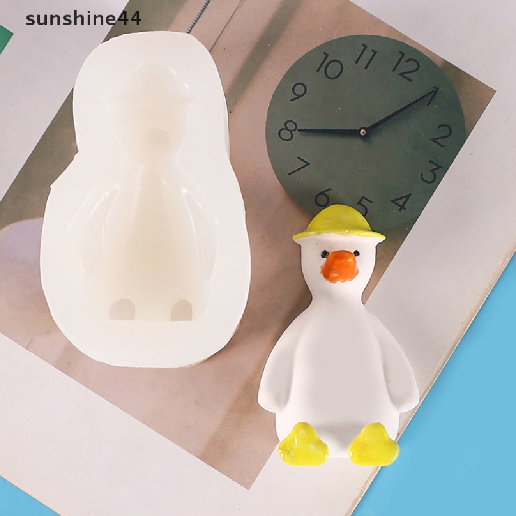 Sunshine Cetakan Silikon Bentuk Bebek Lucu Untuk Coklat / Gypsum DIY