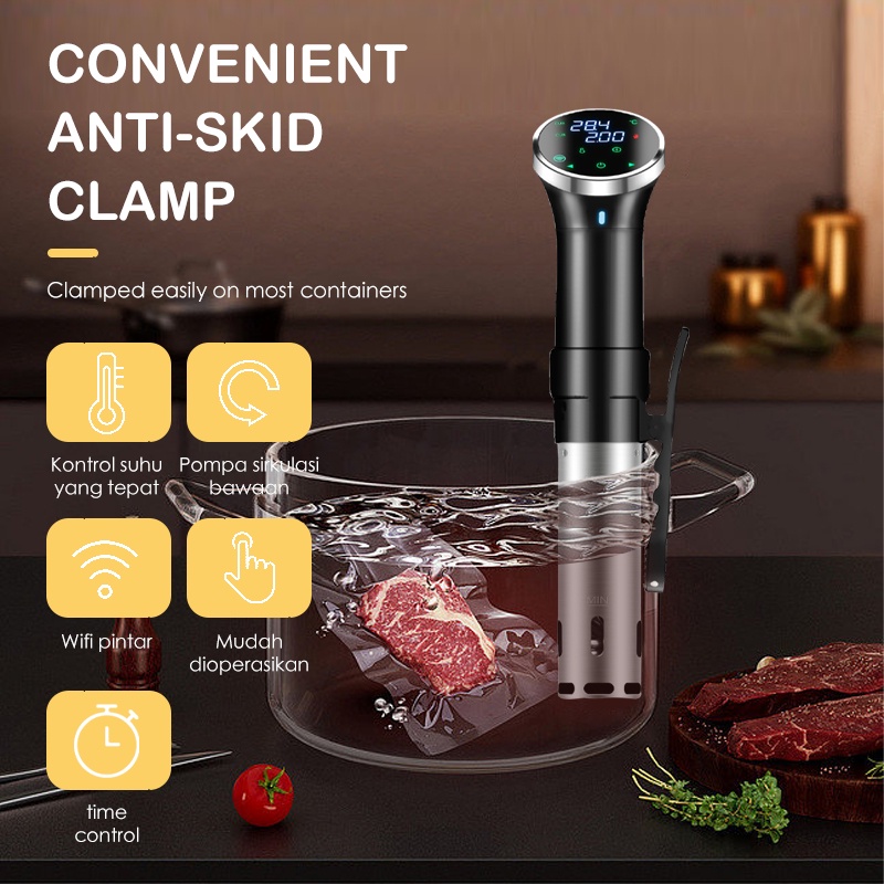 Sous Vide Wifi  - Vacuum Slow Food Cooker 1100W Temperatur Akurat dengan