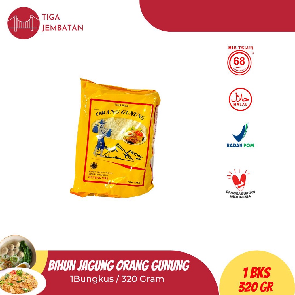 Jual Bihun Jagung Orang Gunung 320 Gr Bihun Jagung Padamu Bihun