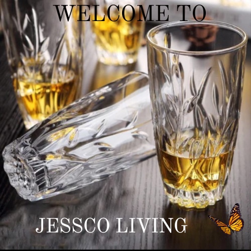 AHJ-LZ010102 GELAS KACA IMPORT 920ml CANTIK 1 SET 2 PCS GELAS MINUM