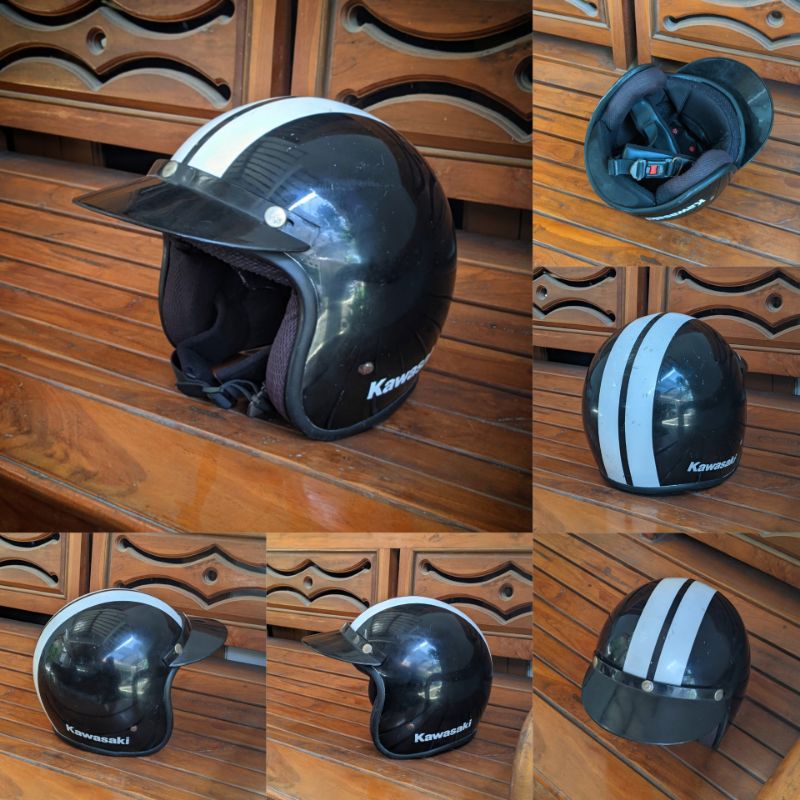 Jual Helm Kawaski W175 . Helm Bekas . Helm Vintage Shopee Indonesia