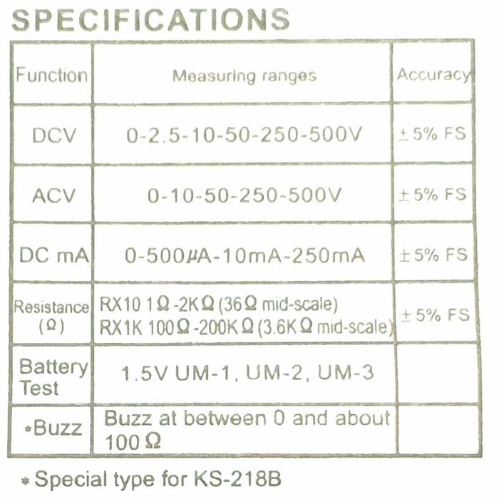 

Multitester Avometer Analog Ewig Ks-218.