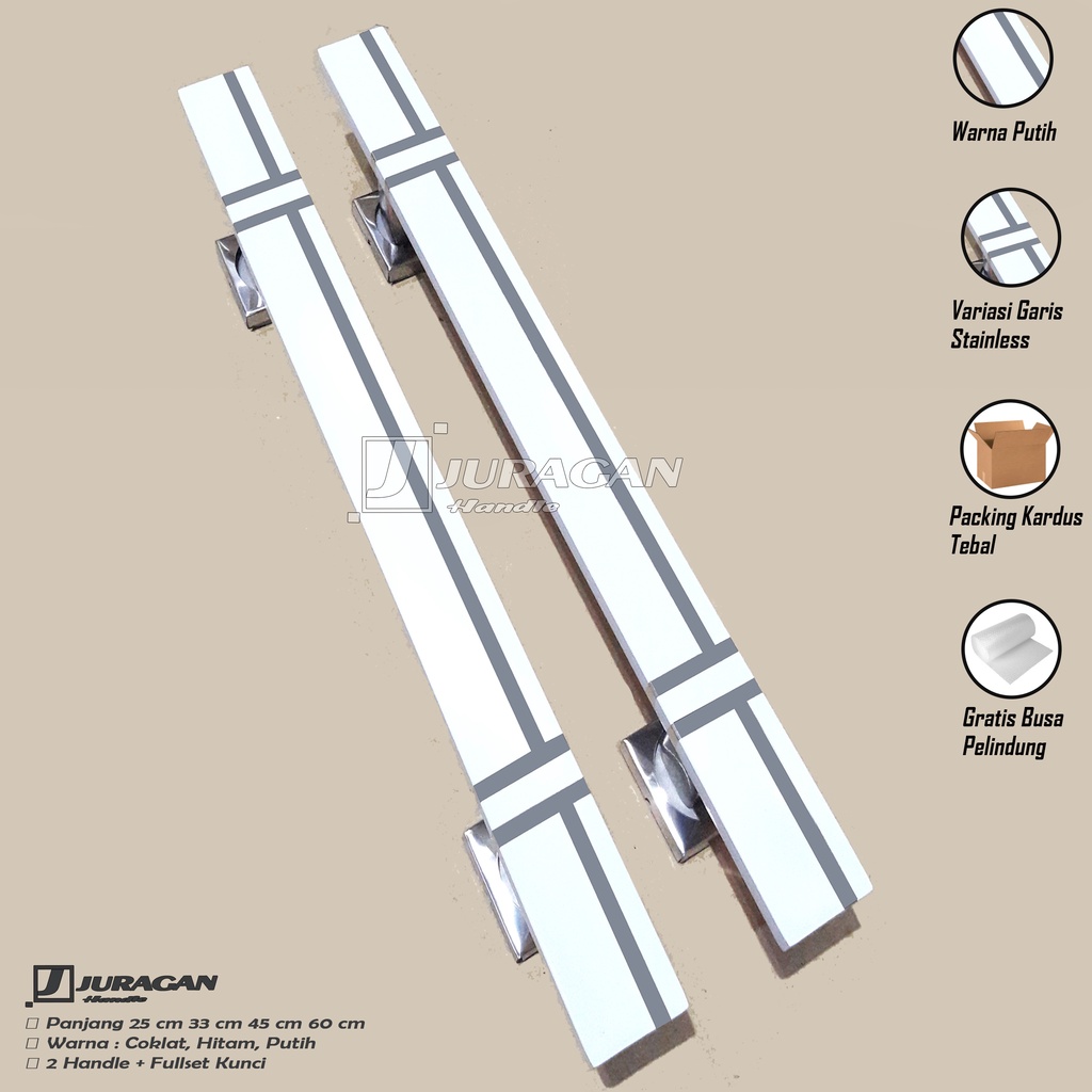 handle pintu putih 45 cm dan body kunci pegangan pintu minimalis gagang pintu kupu kupu 2 daun pintu