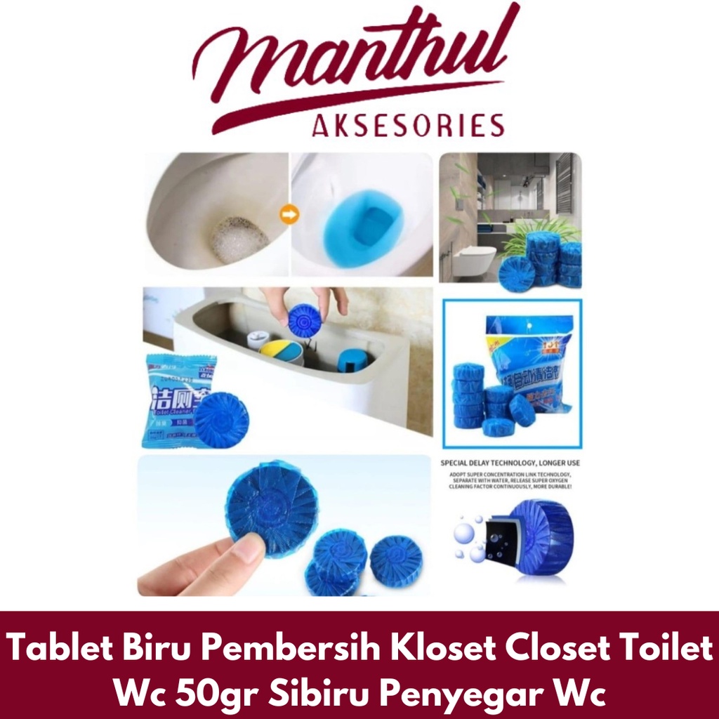 Tablet Biru Pembersih Toilet Penyegar Kloset 50g