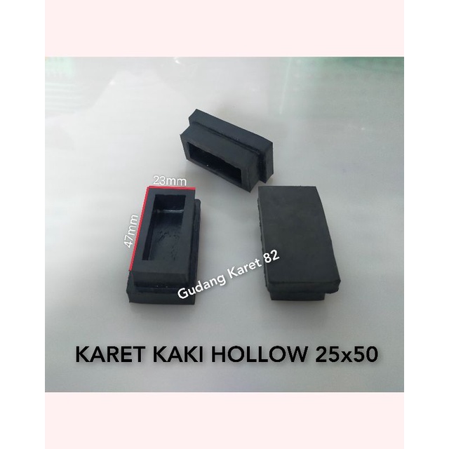 KARET KAKI HOLLOW 25x50 | KAKI MEJA RAK KURSI BESI HOLLOW