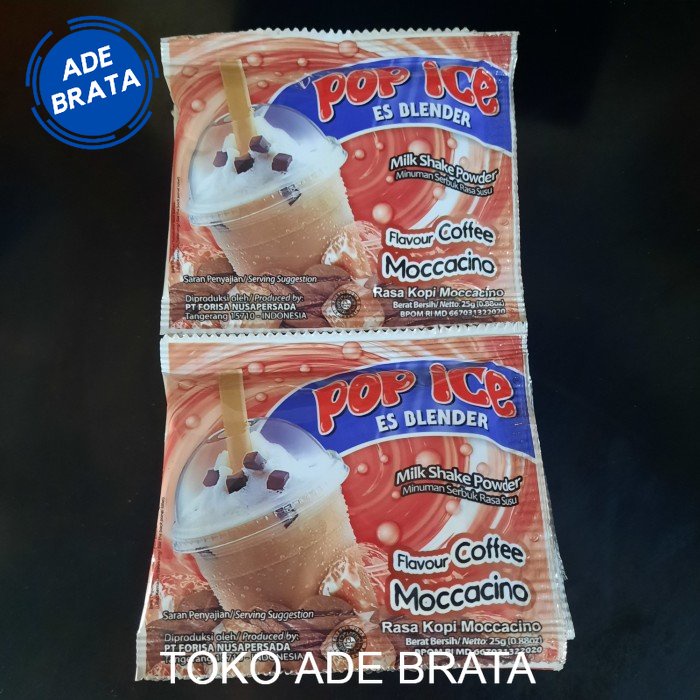 

pop ice rasa moccacino 1 renceng isi 10 sachet