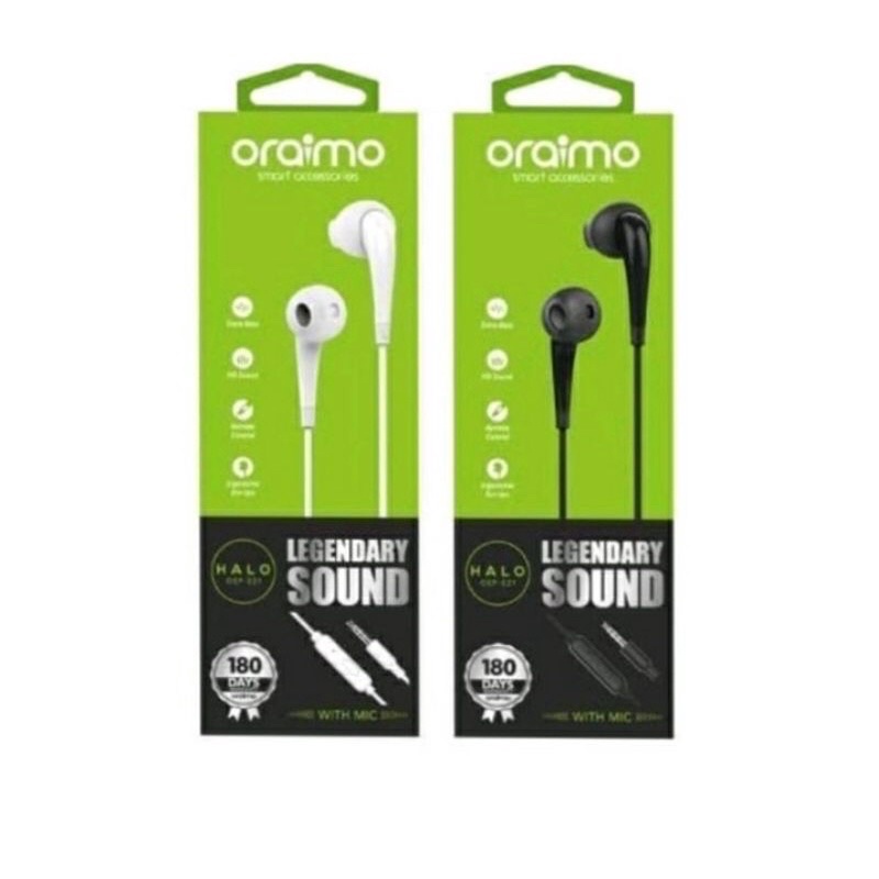 Headset Hansfree Stereo Earphone Extra Bass ORAIMO OEP-E21 Original