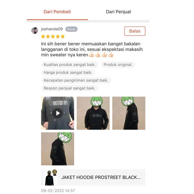 Pasti Untung--( TURUN HARGA FREE STICKER ) JAKET HOODIE PROSTREET BLACK EDITION NEW /SWEATER HOODIE 