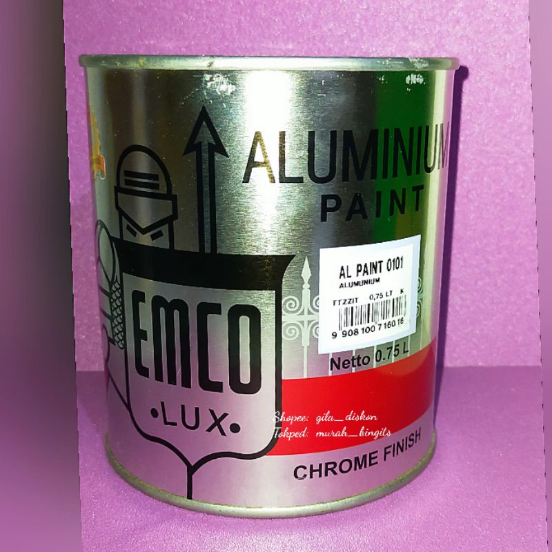 EMCO cat kayu besi warna Aluminium/ Silver/ chrome