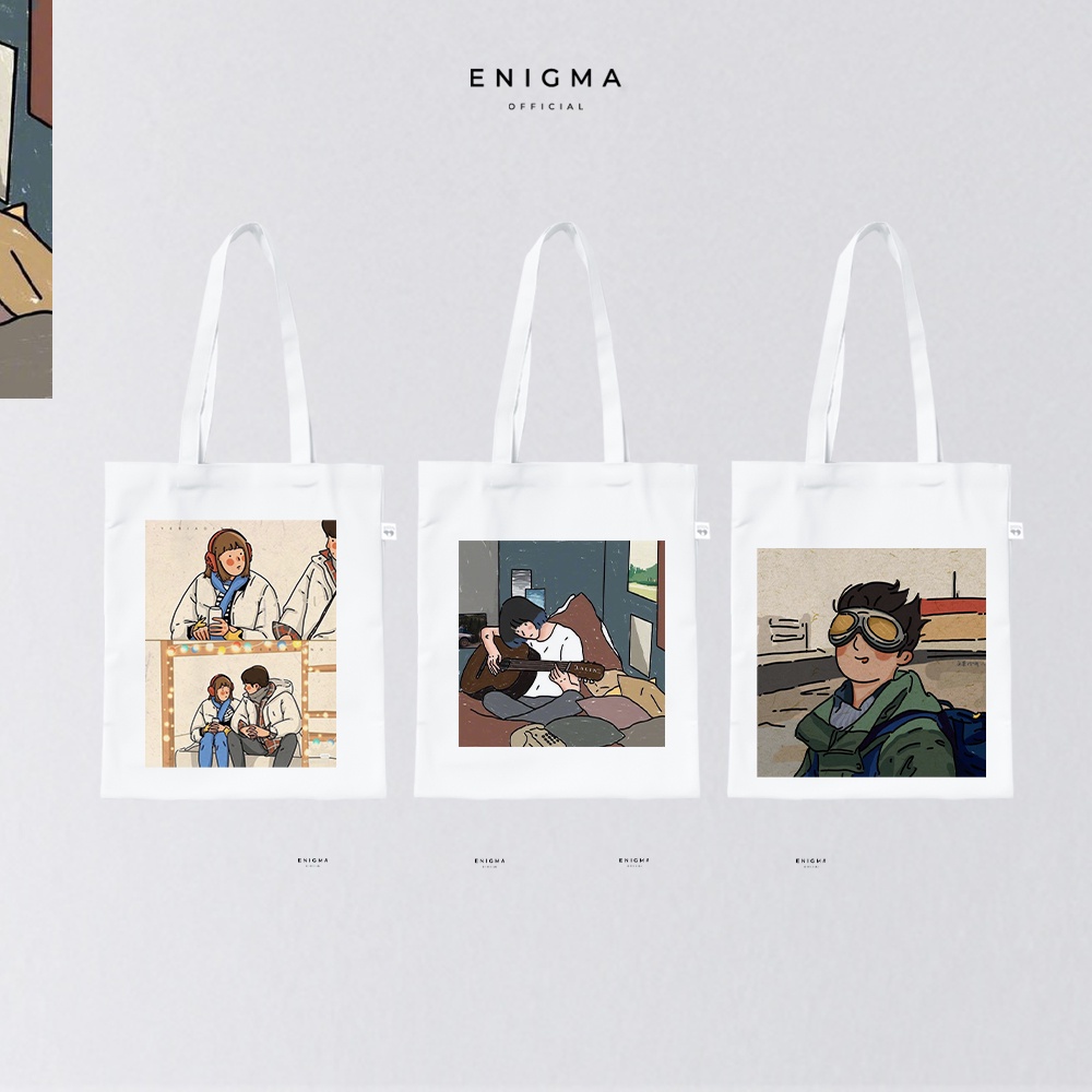 TOTEBAG KANVAS TAS WANITA AESTHETIC ORIGINAL ENIGMA