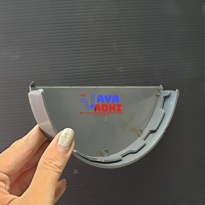 PVC Talang Bulat Cap Tutup 6"