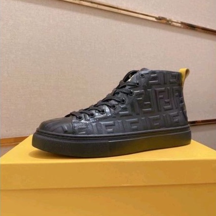 sepatu sneaker boot cowok fen d1 men shoes high end pria kulit hitam mirror New top p1shoes