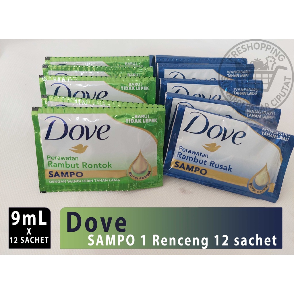 Dove Shampo RENCENG | 9ML X 12 SACHET