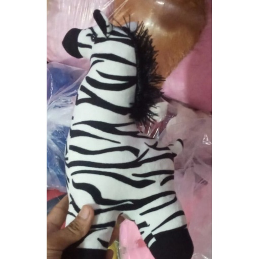 boneka kuda zebra s bahan motif