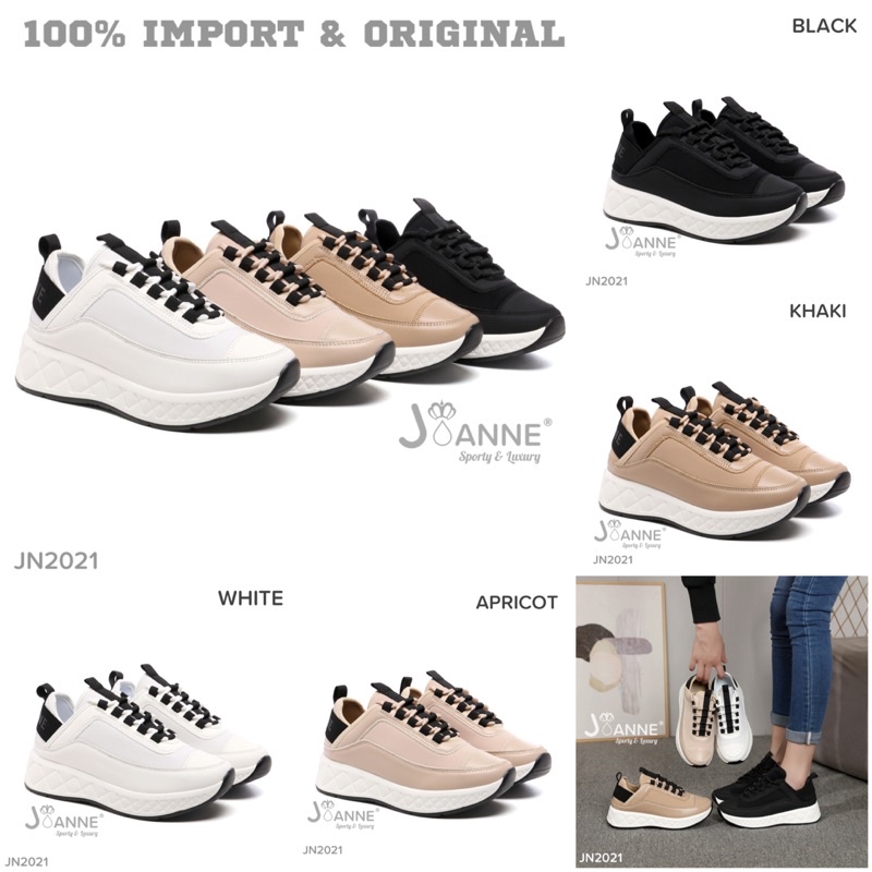 RESTOCK! [ORIGINAL] JOANNE Premium Higshole Sneakers Shoes Sepatu Wanita #JN2021