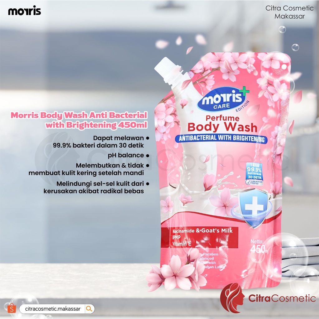 Morris Body Wash Anti Bacterial 450 Ml Series