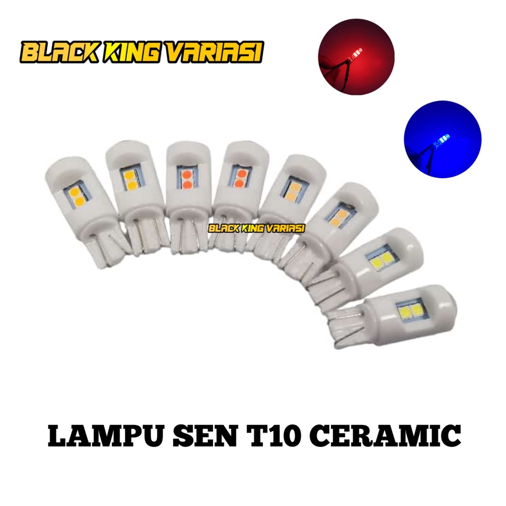 Lampu Sen Ceramic Lampu LED T10 Keramik Plasma Lampu Senja AC DC Sein Senja Motor Universal Lampu Sen Colok Projektor