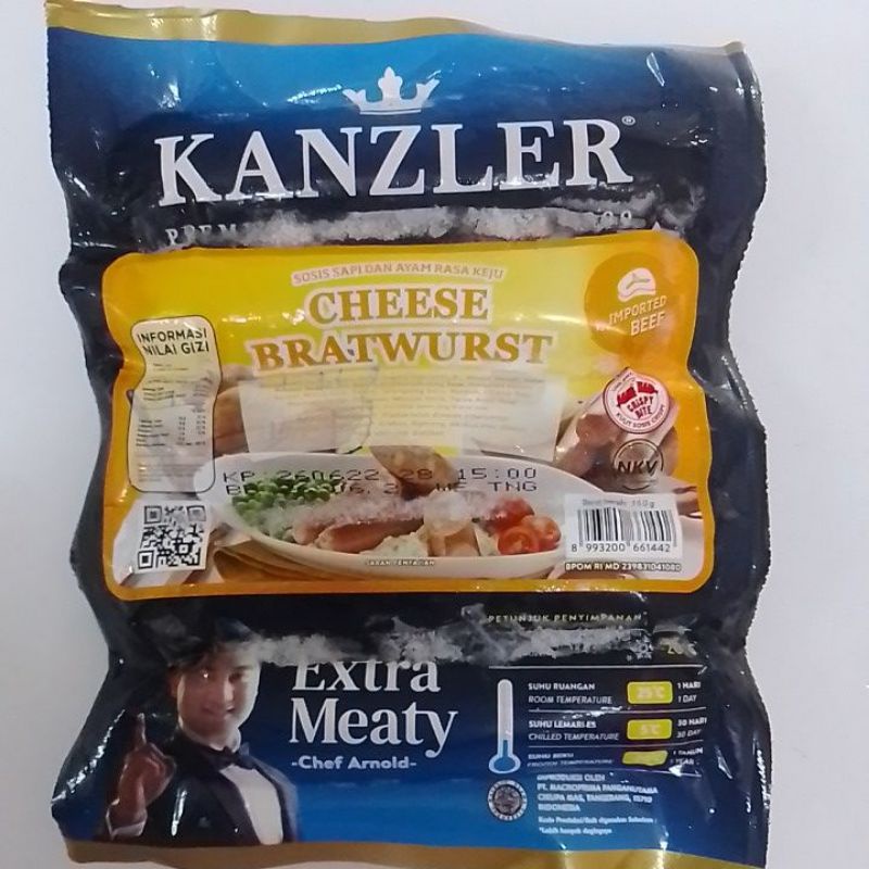 

Kanzler Cheese Bratwurst 360g Bogor Frozen