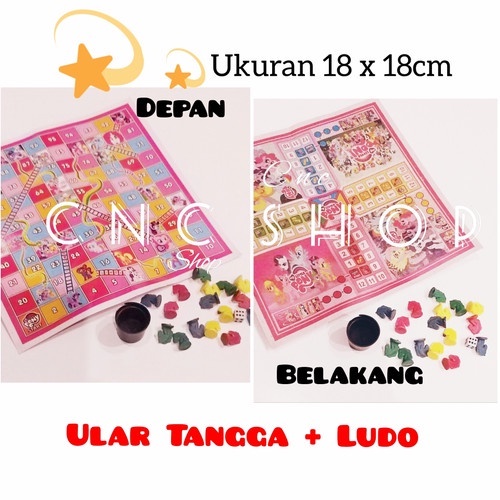Mainan Anak Ular Tangga+Ludo Mini Jadul Murah