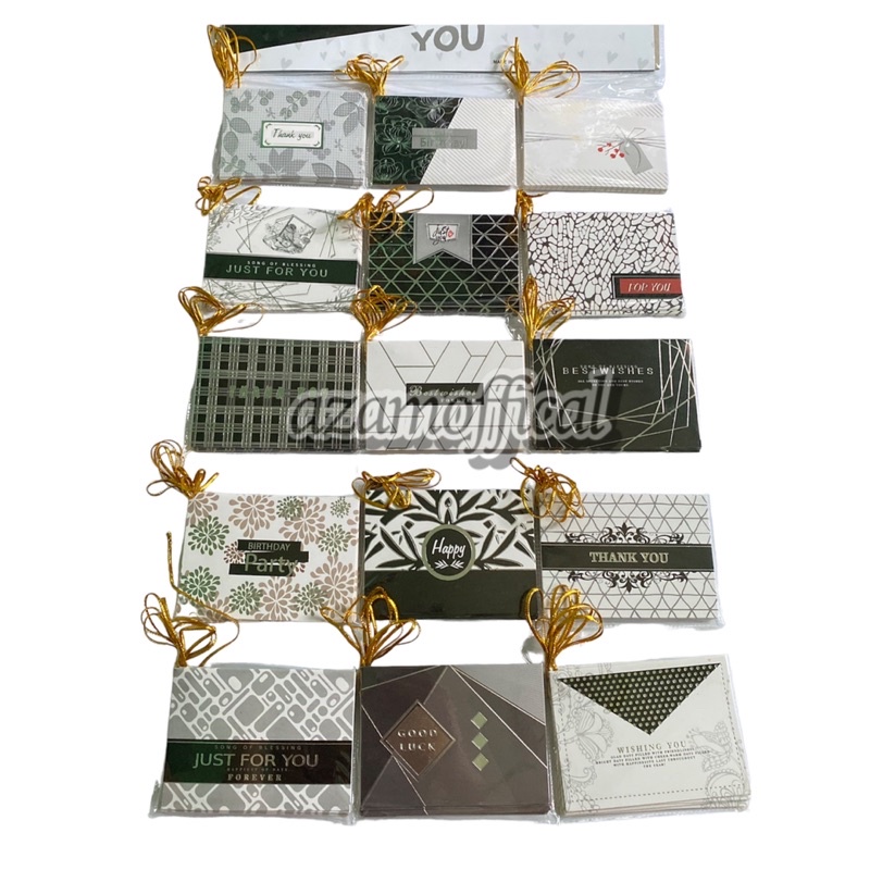 Jual KARTU UCAPAN ESTETIK HAPPY BIRTHDAY THXYOU BLACK AND WHITE MOTIF