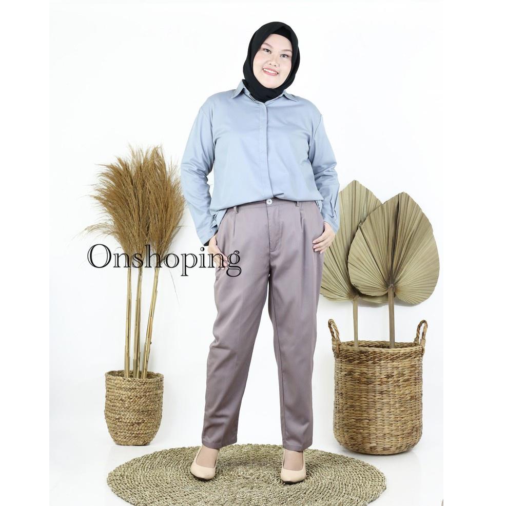 L26V CELANA KERJA WANITA JUMBO BIGSIZE / CELANA CASUAL / CELANA BAGGY P AMERICAN DRILL JUMBO JMC