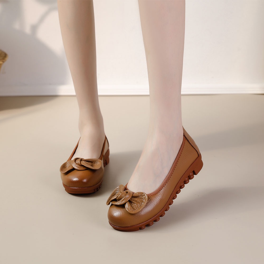 Sepatu  pita woman  / clarkts flat wanita kulit asli /Sepatu Wanita melati