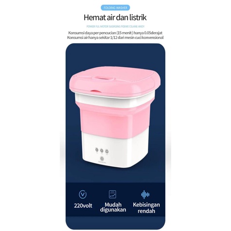 Mesin Cuci Mini Portable Mesin Cuci Lipat Mini Folding Washing Machine Mesin Cuci Kecil KAPASITAS 2,5kg